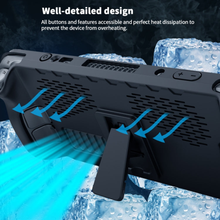 JYS สำหรับ Steam Deck Handheld เคส TPU + สติกเกอร์ปุ่มทัชแพด, TPU Case + Touchpad Button Sticker