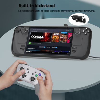 JYS สำหรับ Steam Deck Handheld เคส TPU + สติกเกอร์ปุ่มทัชแพด, TPU Case + Touchpad Button Sticker