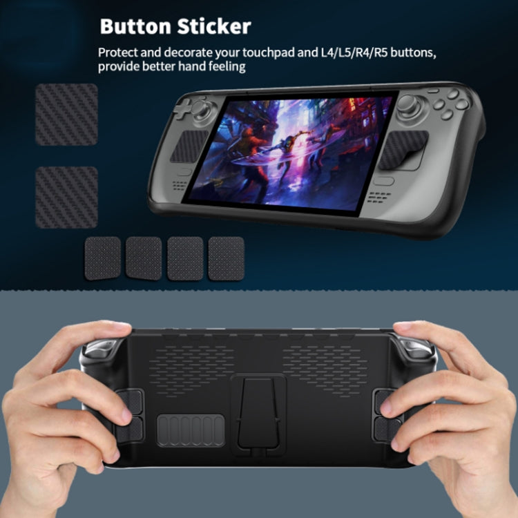 JYS สำหรับ Steam Deck Handheld เคส TPU + สติกเกอร์ปุ่มทัชแพด, TPU Case + Touchpad Button Sticker
