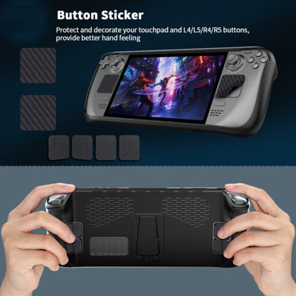 JYS สำหรับ Steam Deck Handheld เคส TPU + สติกเกอร์ปุ่มทัชแพด, TPU Case + Touchpad Button Sticker
