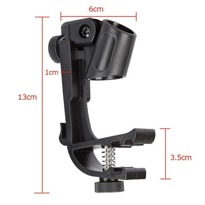 2 PCS คลิปปรับได้บนกลองริม Shock Mount ไมโครโฟน Mic Clamp Holder, M00661