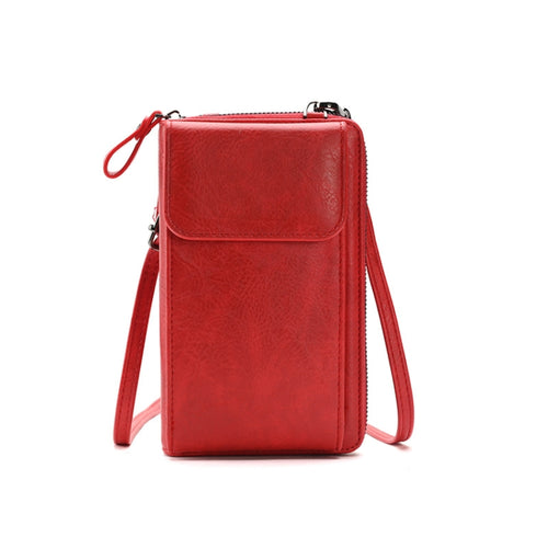 Lady Purse Shoulder Crossbody Bag กระเป๋าใส่โทรศัพท์มือถืออเนกประสงค์, Style 1 Red, Style 1 Blue, Style 1 Black, Style 1 Brown, Style 1 Beige