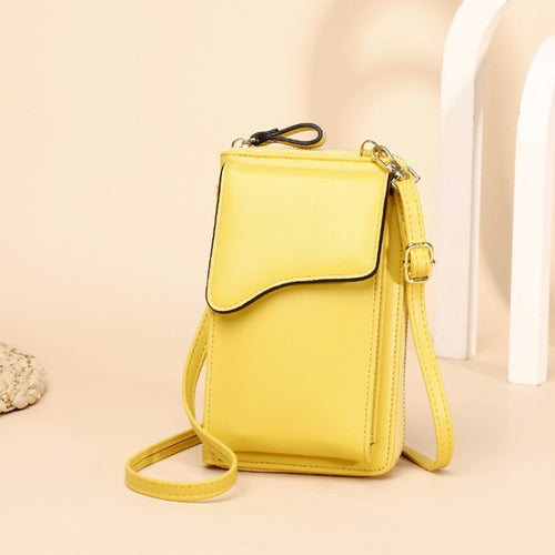 กระเป๋าสะพายไหล่ Crossbody ความจุขนาดใหญ่กระเป๋าใส่โทรศัพท์มือถือสุภาพสตรีแบบยาว, Style 3 Yellow, Style 3 Red, Style 3 Pink