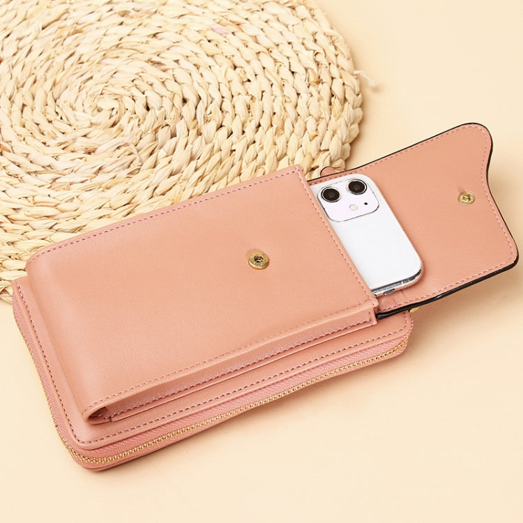 กระเป๋าสะพายไหล่ Crossbody ความจุขนาดใหญ่กระเป๋าใส่โทรศัพท์มือถือสุภาพสตรีแบบยาว, Style 3 Yellow, Style 3 Red, Style 3 Pink