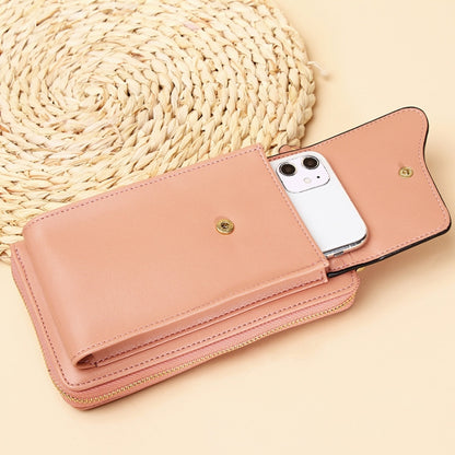 กระเป๋าสะพายไหล่ Crossbody ความจุขนาดใหญ่กระเป๋าใส่โทรศัพท์มือถือสุภาพสตรีแบบยาว, Style 3 Yellow, Style 3 Red, Style 3 Pink