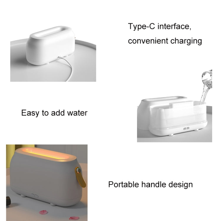 จำลองเปลวไฟอโรมาความชื้นห้องนอนแสงโดยรอบ, White, Green, Gray, 3 Colors (RGB)