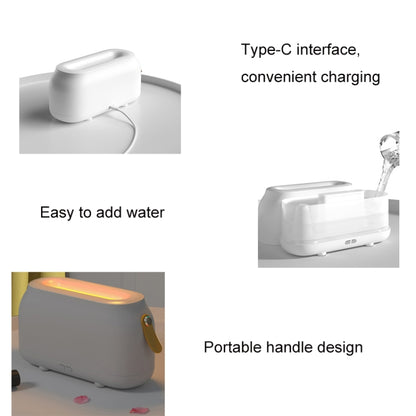 จำลองเปลวไฟอโรมาความชื้นห้องนอนแสงโดยรอบ, White, Green, Gray, 3 Colors (RGB)