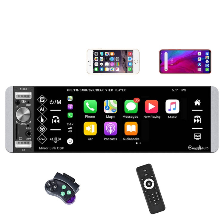 A2905 5.1 นิ้ว IPS Capacitive Screen เครื่องเล่น Carplay แบบก้นเดี่ยวสไตล์:, Standard, Standard+4 Light Camera, Standard+8 Light Camera, Standard+12 Light Camera, Standard+AHD Light Camera