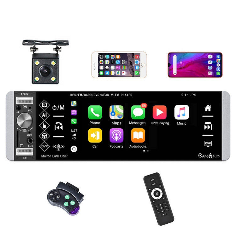 A2905 5.1 นิ้ว IPS Capacitive Screen เครื่องเล่น Carplay แบบก้นเดี่ยวสไตล์:, Standard, Standard+4 Light Camera, Standard+8 Light Camera, Standard+12 Light Camera, Standard+AHD Light Camera