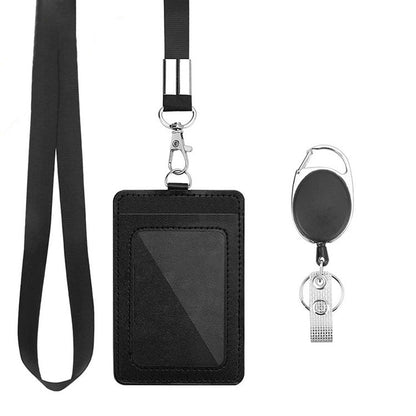 2 ชุด ZT-6330 3 in 1 PU Leather ID Card Retractable Buckle Halter Protective Case, ZT-6330