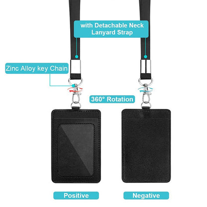2 ชุด ZT-6330 3 in 1 PU Leather ID Card Retractable Buckle Halter Protective Case, ZT-6330