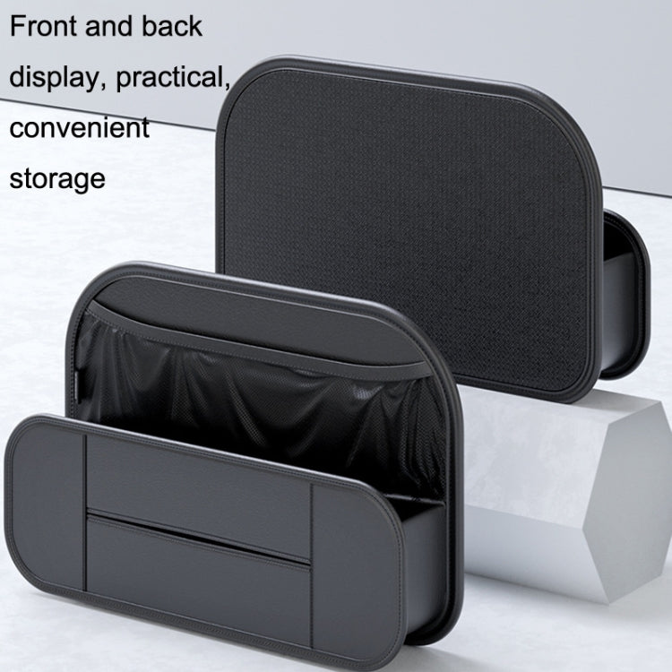 กระเป๋าใส่ของอเนกประสงค์เบาะหนังด้านหลังเบาะรถยนต์, Storage Bag (Black)
