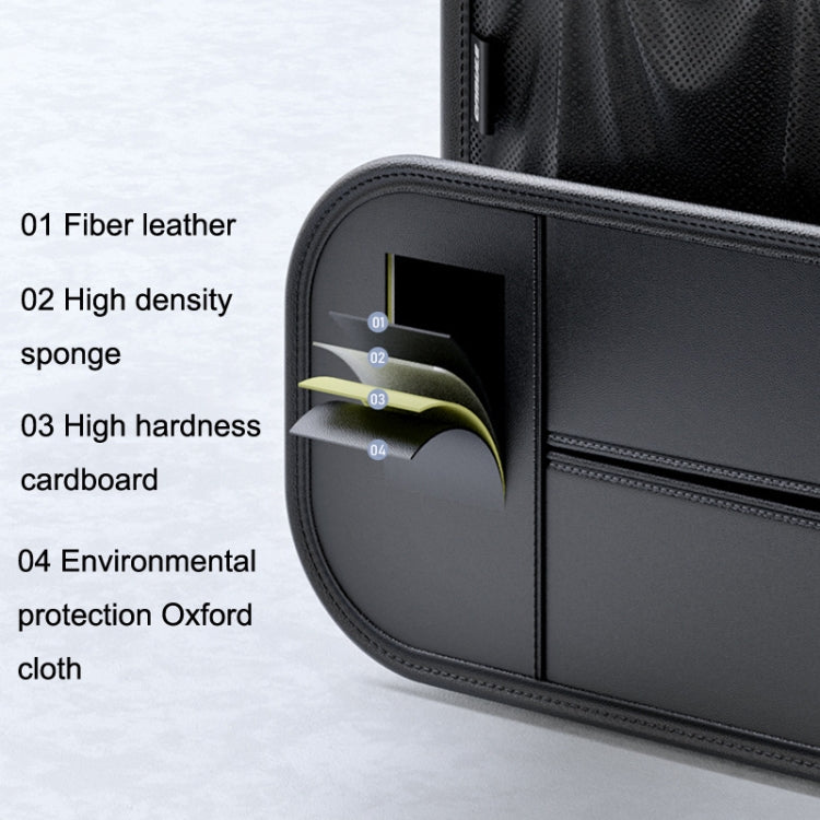 กระเป๋าใส่ของอเนกประสงค์เบาะหนังด้านหลังเบาะรถยนต์, Storage Bag (Black)