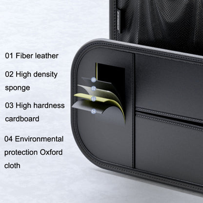 กระเป๋าใส่ของอเนกประสงค์เบาะหนังด้านหลังเบาะรถยนต์, Storage Bag (Black)