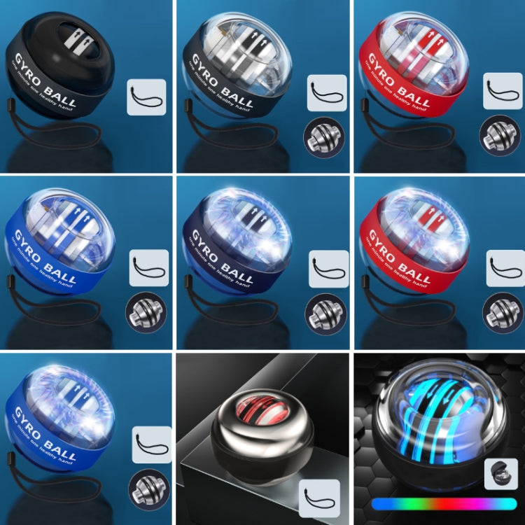 Magnetic Wrist Ball Gyro Training Decompression Fitness Device, สี:, All Black, Black, Red, Blue, Black With Light, Red With Light, Blue With Light, Metal With Light, Six Color Flash