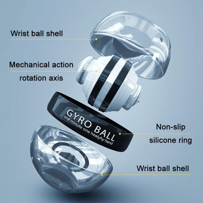 Magnetic Wrist Ball Gyro Training Decompression Fitness Device, สี:, All Black, Black, Red, Blue, Black With Light, Red With Light, Blue With Light, Metal With Light, Six Color Flash