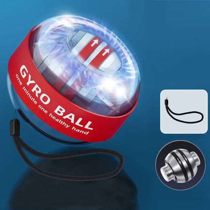 Magnetic Wrist Ball Gyro Training Decompression Fitness Device, สี:, All Black, Black, Red, Blue, Black With Light, Red With Light, Blue With Light, Metal With Light, Six Color Flash