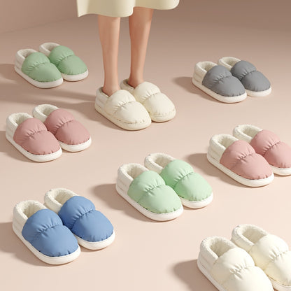 M-1178P Winter Home รองเท้าผ้าฝ้ายพื้นหนากันน้ำ Plush รองเท้าแตะผ้าฝ้ายอบอุ่น, 42-43, 40-41, 44-45, 36-37, 38-39