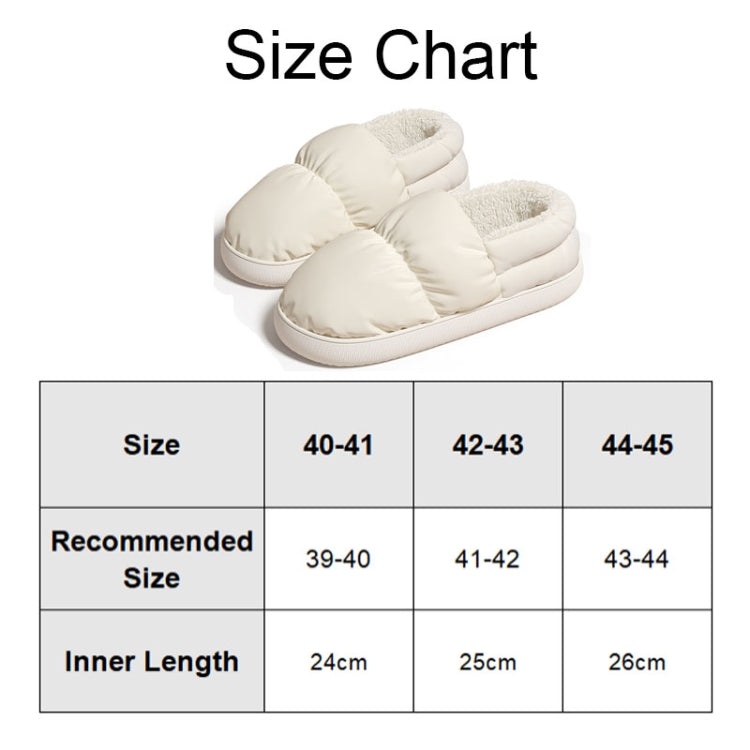 M-1178P Winter Home รองเท้าผ้าฝ้ายพื้นหนากันน้ำ Plush รองเท้าแตะผ้าฝ้ายอบอุ่น, 42-43, 40-41, 44-45, 36-37, 38-39
