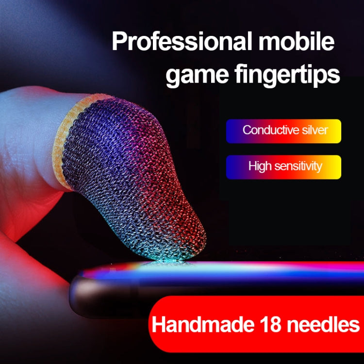 ถุงมือนิ้วเล่นเกม 15 คู่ 18 เข็มถุงมือกันเหงื่อและกันลื่นสี:, Silver Fibre Blue Trim, Silver Fibre Red Trim