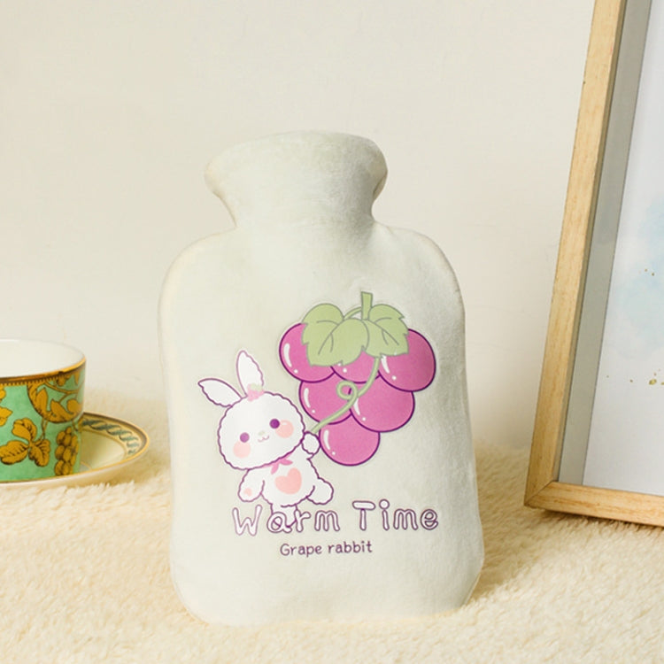 ถุงน้ำร้อนบรรจุน้ำ PVC ป้องกันการระเบิดการ์ตูนหุ้มกำมะหยี่หนา, 500ML Milky White, 1000ML Milky White, 2000ML Milky White, 500ML Light Green, 1000ML Light Green, 2000ML Light Green, 500ML Yellow, 1000ML Yellow, 2000ML Yellow