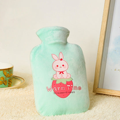 ถุงน้ำร้อนบรรจุน้ำ PVC ป้องกันการระเบิดการ์ตูนหุ้มกำมะหยี่หนา, 500ML Milky White, 1000ML Milky White, 2000ML Milky White, 500ML Light Green, 1000ML Light Green, 2000ML Light Green, 500ML Yellow, 1000ML Yellow, 2000ML Yellow