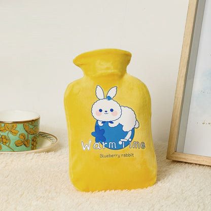 ถุงน้ำร้อนบรรจุน้ำ PVC ป้องกันการระเบิดการ์ตูนหุ้มกำมะหยี่หนา, 500ML Milky White, 1000ML Milky White, 2000ML Milky White, 500ML Light Green, 1000ML Light Green, 2000ML Light Green, 500ML Yellow, 1000ML Yellow, 2000ML Yellow
