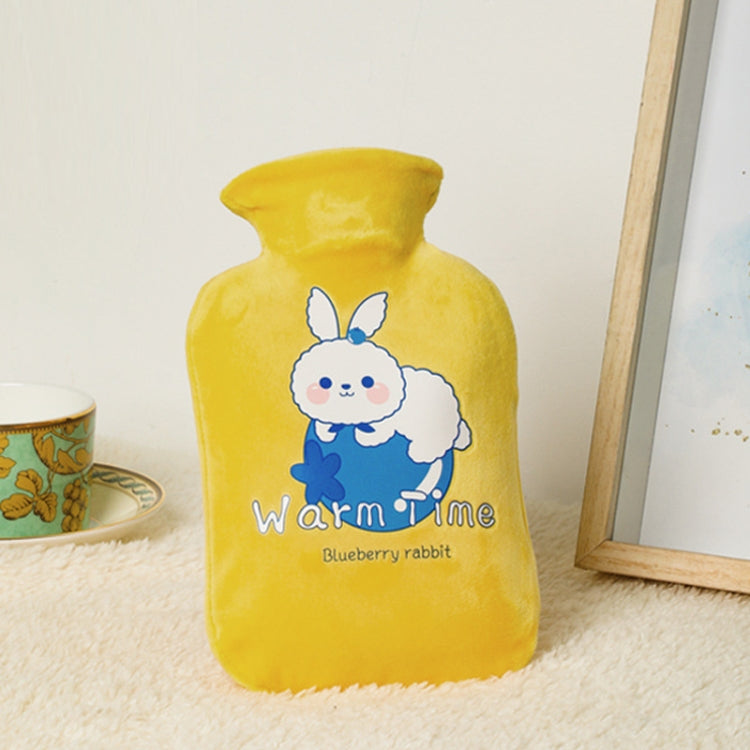 ถุงน้ำร้อนบรรจุน้ำ PVC ป้องกันการระเบิดการ์ตูนหุ้มกำมะหยี่หนา, 500ML Milky White, 1000ML Milky White, 2000ML Milky White, 500ML Light Green, 1000ML Light Green, 2000ML Light Green, 500ML Yellow, 1000ML Yellow, 2000ML Yellow