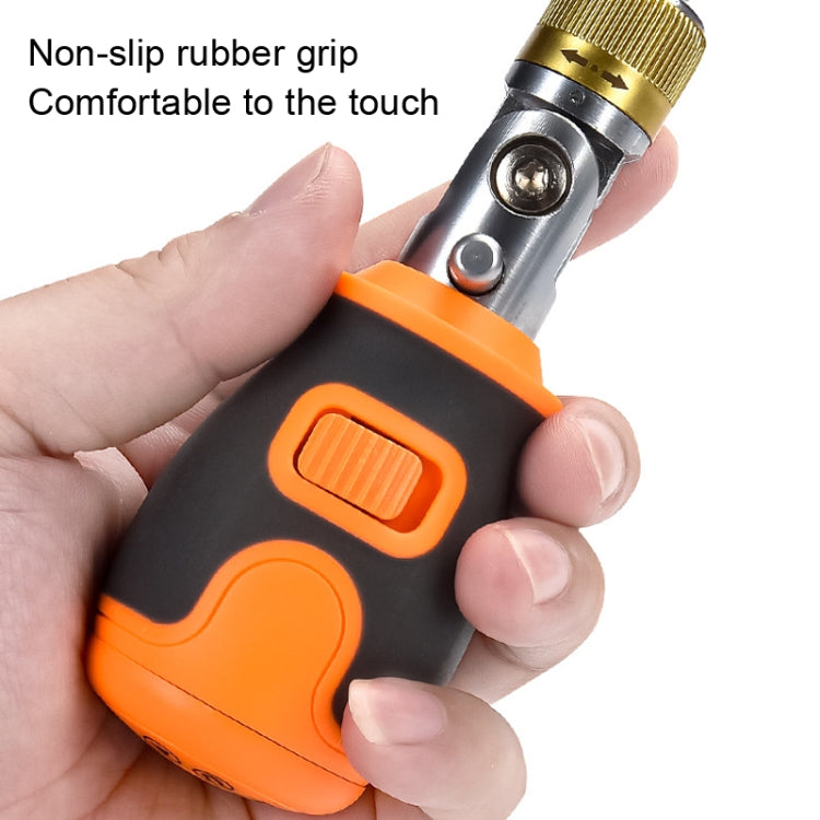 2050E 8 in 1 Portable Multifunctional S2 Batch Head ชุดไขควงวงล้อสองทาง, 8 In 1 Orange, 8 In 1 Gray