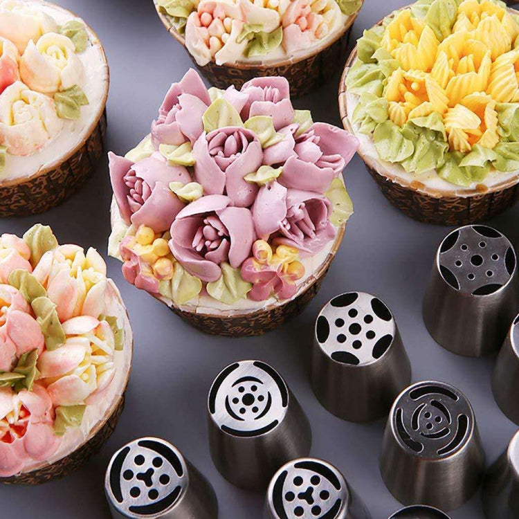 สแตนเลสเคลือบหัวฉีดชุดเค้ก DIY เคลือบหัวฉีดชุดเครื่องมืออบ, 7PCS/Set, 8PCS/Set, 9PCS/Set, 10PCS/Set, 11PCS/Set, 12PCS/Set, 14PCS/Set, 128PCS/Set