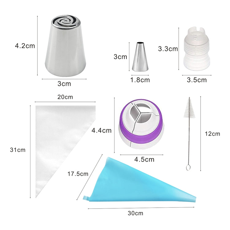 สแตนเลสเคลือบหัวฉีดชุดเค้ก DIY เคลือบหัวฉีดชุดเครื่องมืออบ, 7PCS/Set, 8PCS/Set, 9PCS/Set, 10PCS/Set, 11PCS/Set, 12PCS/Set, 14PCS/Set, 128PCS/Set