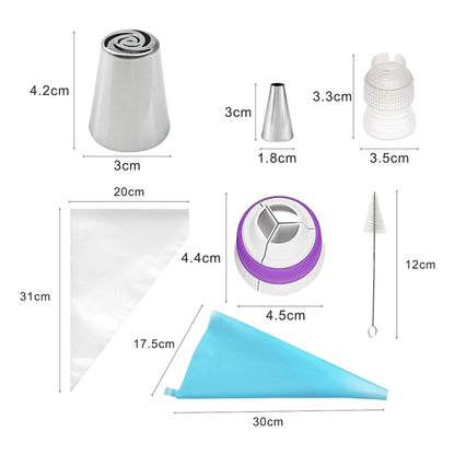 สแตนเลสเคลือบหัวฉีดชุดเค้ก DIY เคลือบหัวฉีดชุดเครื่องมืออบ, 7PCS/Set, 8PCS/Set, 9PCS/Set, 10PCS/Set, 11PCS/Set, 12PCS/Set, 14PCS/Set, 128PCS/Set