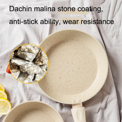 Maifan Stone กระทะนอนสติ๊ก เตาทอดสเต็ก เตาแม่เหล็กไฟฟ้า แก๊สทั่วไป เส้นผ่านศูนย์กลาง:, 20cm (Beige), 24cm (Beige), 20cm (Grey), 24cm (Grey)
