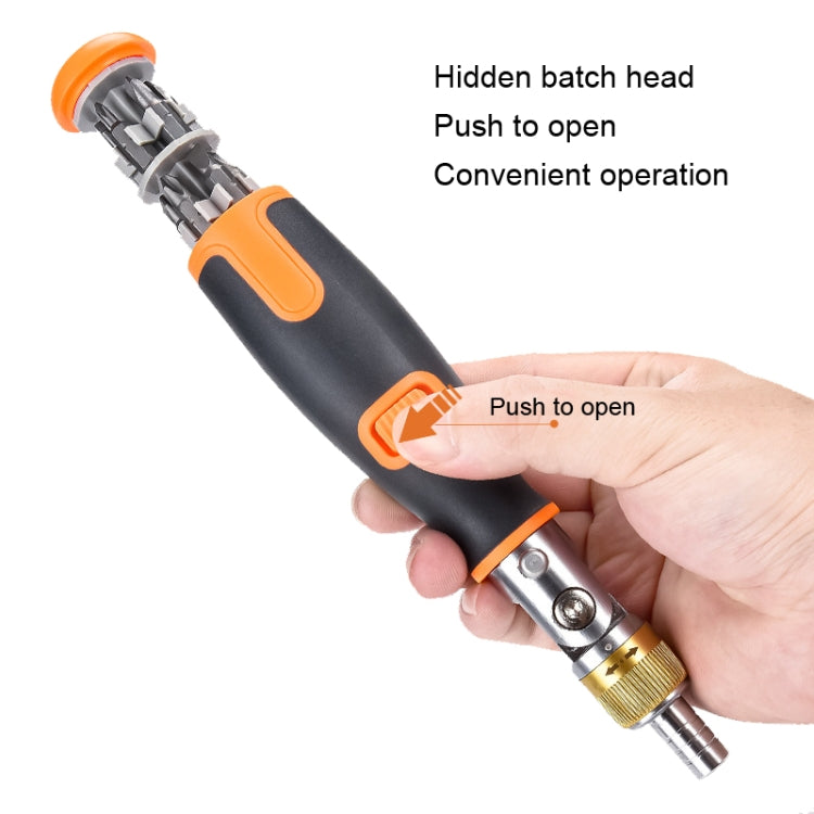 2050C แบบพกพา 10 ใน 1 ชุดไขควงมุมวงล้อหลายมุมที่ซ่อนอยู่, 10 In 1 Orange, 10 In 1 Gray