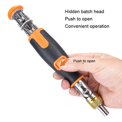 2050C แบบพกพา 10 ใน 1 ชุดไขควงมุมวงล้อหลายมุมที่ซ่อนอยู่, 10 In 1 Orange, 10 In 1 Gray