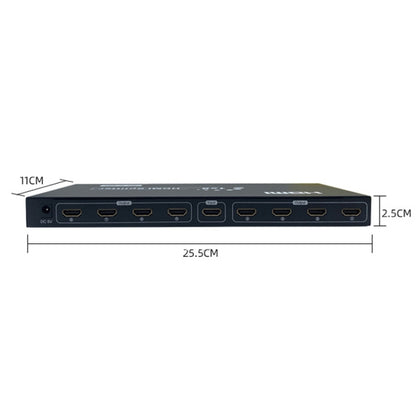 FJGEAR SM4K108 8 พอร์ต HDMI Splitter 4K HD Audio และ Video Splitter, SM4K108