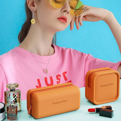 Fungoofun Candy Color EVA Travel Digital Storage Bag กระเป๋าเครื่องสำอาง, Square Pink, Square Orange, Square Yellow, Brick Pink, Brick Orange, Brick Yellow