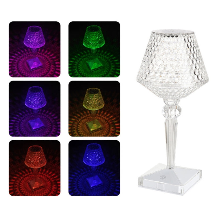 โคมไฟตั้งโต๊ะคริสตัลข้างเตียง LED ไฟกลางคืนแก้วไวน์, ข้อมูลจำเพาะ:, Remote Control RGB16 Colors