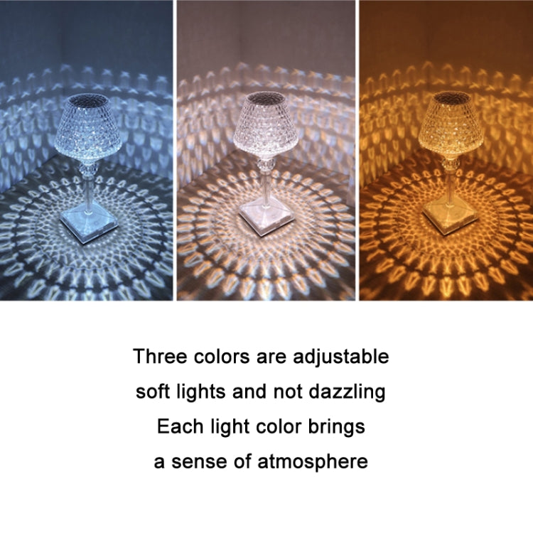 โคมไฟตั้งโต๊ะคริสตัลข้างเตียง LED ไฟกลางคืนแก้วไวน์, ข้อมูลจำเพาะ:, Remote Control RGB16 Colors