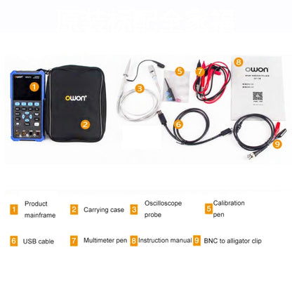 OWON VC101A (3 3/4) ออสซิลโลสโคป แหล่งสัญญาณ มัลติฟังก์ชั่น มัลติมิเตอร์แบบออลอินวัน, HDS242 With Single Probe (40M Bandwidth), HDS272 With Single Probe (70M Bandwidth), HDS242S With Single Probe (40M Bandwidth), HDS272S With Single Probe (70M Bandwidt...