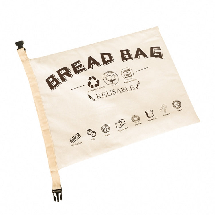 กระเป๋าใส่ขนมปังผ้าฝ้าย TPU พร้อมกระเป๋าเก็บของแบบใช้ซ้ำได้, Bread Bag White, Bread Bag Beige
