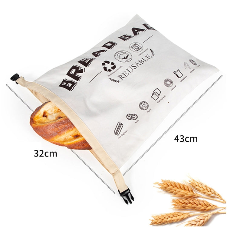 กระเป๋าใส่ขนมปังผ้าฝ้าย TPU พร้อมกระเป๋าเก็บของแบบใช้ซ้ำได้, Bread Bag White, Bread Bag Beige