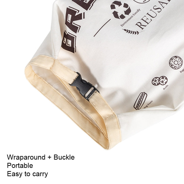 กระเป๋าใส่ขนมปังผ้าฝ้าย TPU พร้อมกระเป๋าเก็บของแบบใช้ซ้ำได้, Bread Bag White, Bread Bag Beige