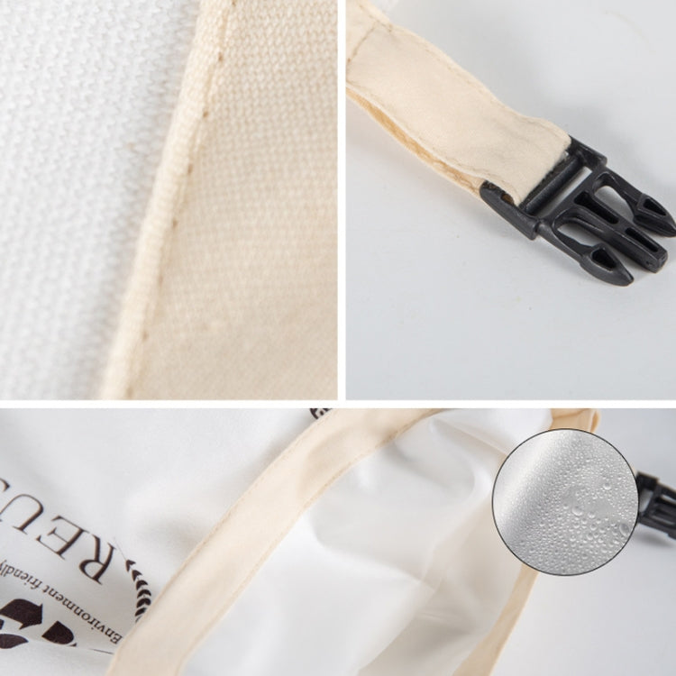 กระเป๋าใส่ขนมปังผ้าฝ้าย TPU พร้อมกระเป๋าเก็บของแบบใช้ซ้ำได้, Bread Bag White, Bread Bag Beige