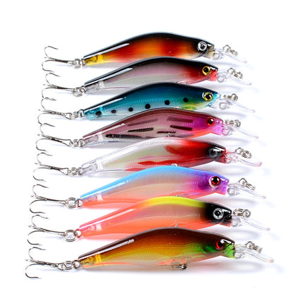 5 PCS M0137 8cm/6.3g Submerged Mino Roadrunner Bait Bionic เหยื่อพลาสติกแข็ง, M0137 1, M0137 3, M0137 4, M0137 5, M0137 7, M0137 8