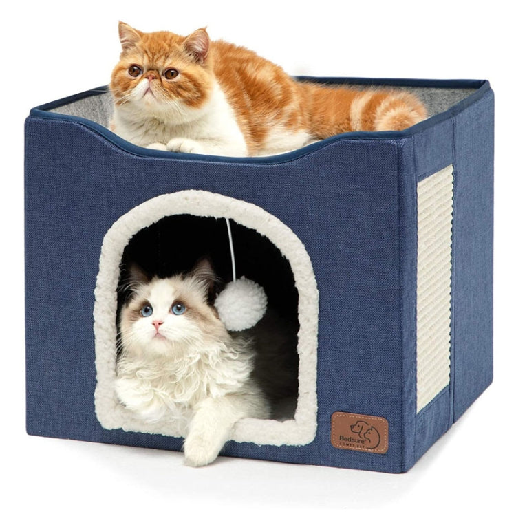 สตูลสัตว์เลี้ยง Pet Kennel สตูลเก็บของในร่มพับได้ Cat Dog Kennel, 41 x 41 x 35cm