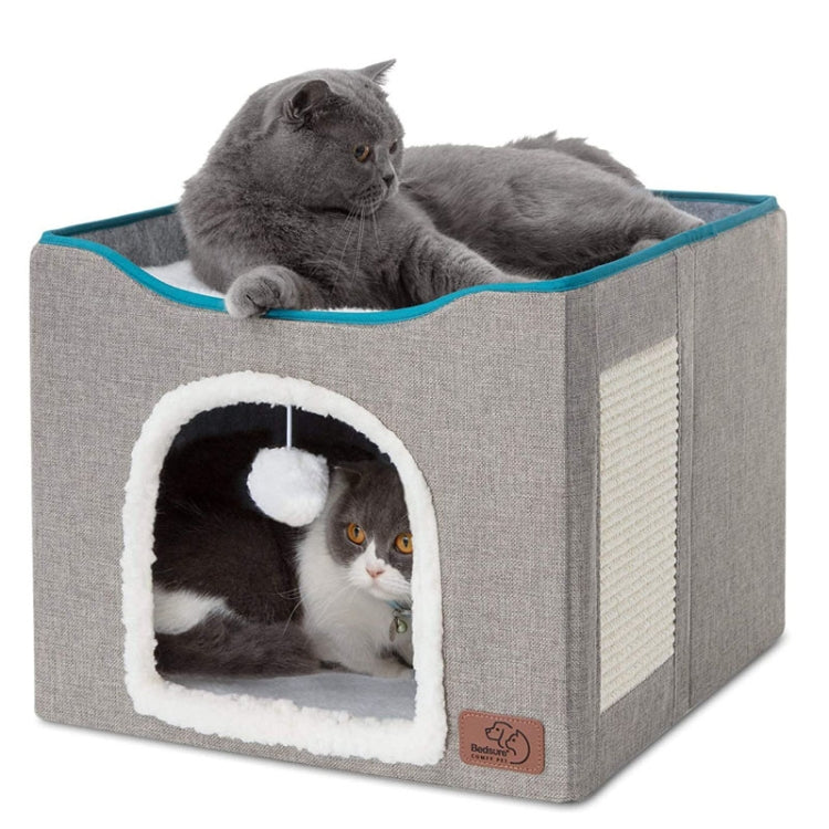 สตูลสัตว์เลี้ยง Pet Kennel สตูลเก็บของในร่มพับได้ Cat Dog Kennel, 41 x 41 x 35cm
