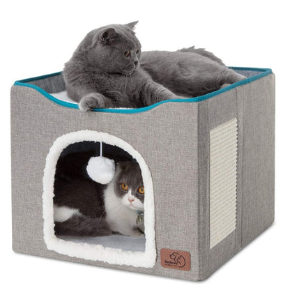 สตูลสัตว์เลี้ยง Pet Kennel สตูลเก็บของในร่มพับได้ Cat Dog Kennel, 41 x 41 x 35cm
