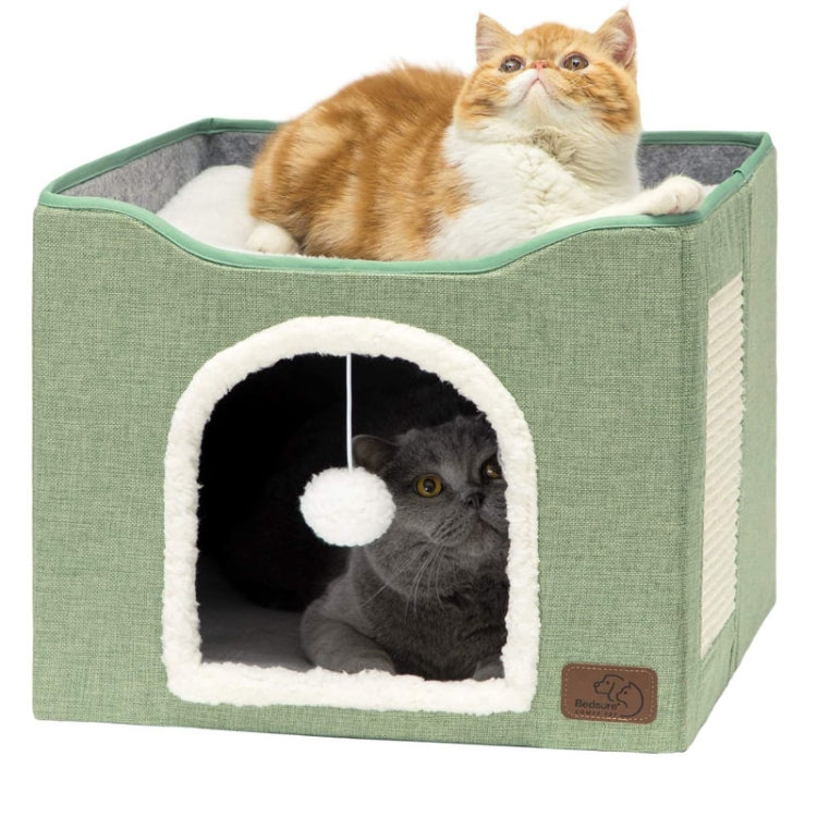 สตูลสัตว์เลี้ยง Pet Kennel สตูลเก็บของในร่มพับได้ Cat Dog Kennel, 41 x 41 x 35cm