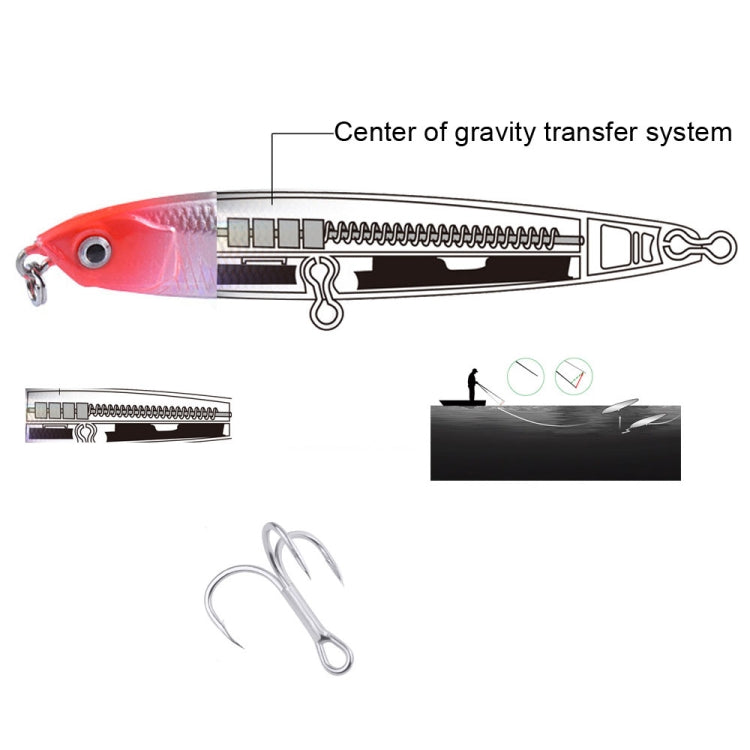 2 PCS CH79 Hard Bait Long Casting Sinking Pencil False Lure, ข้อมูลจำเพาะ:, 10.4cm 18g